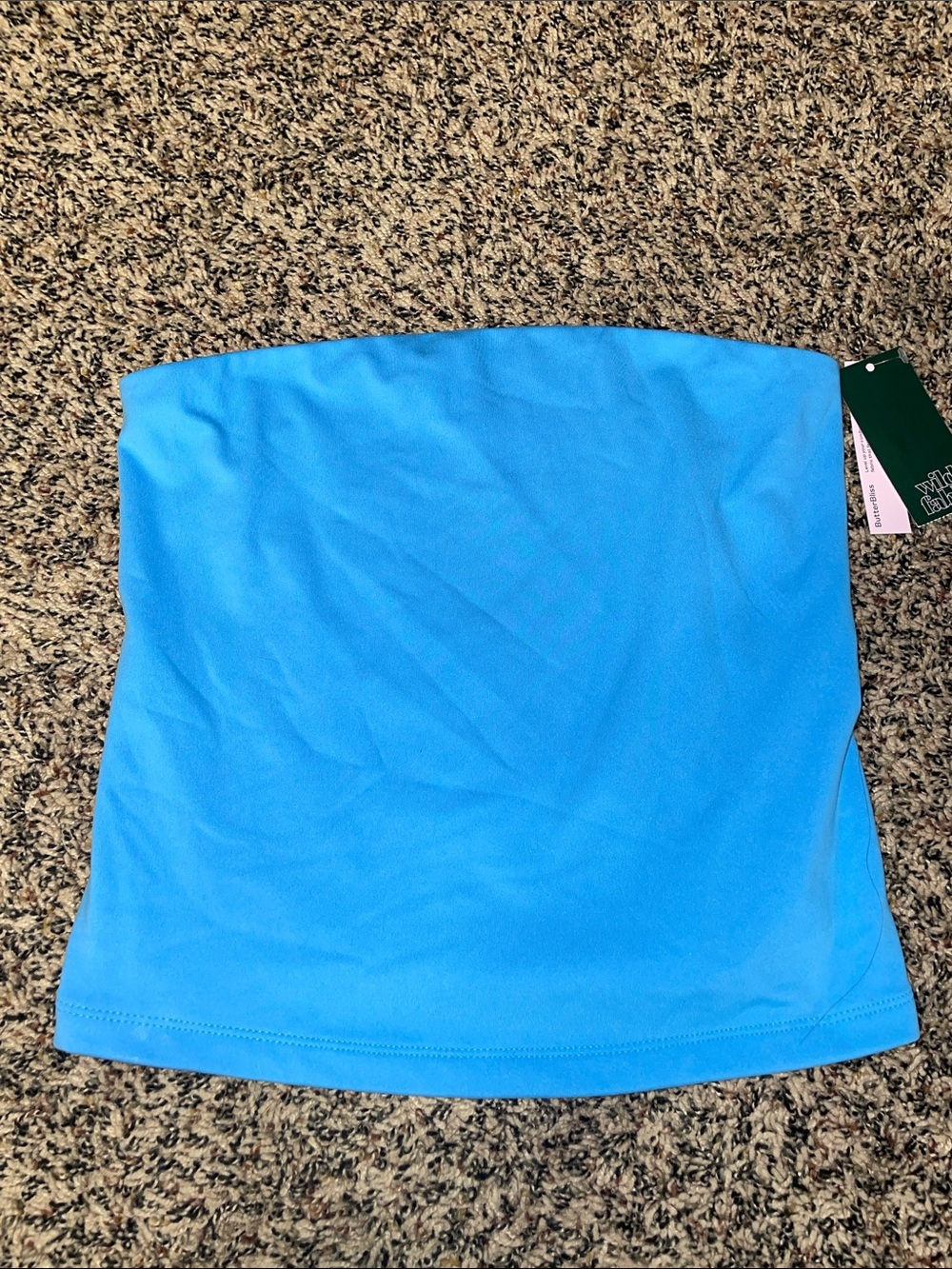 Wild Fable Butter Bliss Bright Blue Tube Crop Top Size Small NWT